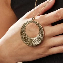 Histoire d'Or Collier Sautoir Acier Doré Rohan