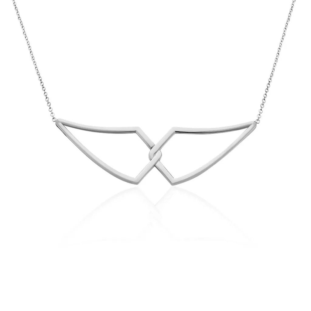 Histoire d'Or Collier Sautoir Adelind Acier Blanc acier argenté Hot