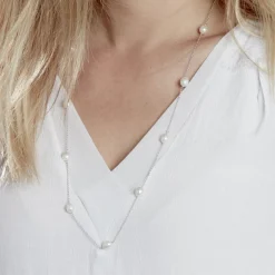 Histoire d'Or Collier Sautoir Argent Gaspar Perles De Culture 7-8mm 73cm Hot