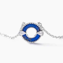 Histoire d'Or Collier Serafine Argent Blanc Lapis Lazuli Oxyde argent blanc lapis lazuli bleu Clearance