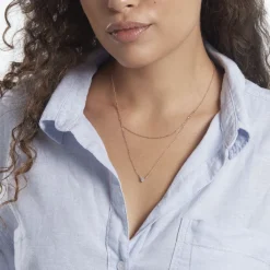 Histoire d'Or Collier Serres Argent Rose Oxyde De Zirconium Best