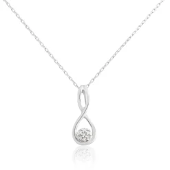Histoire d'Or Collier Shaeen Or Blanc Diamant Outlet