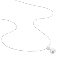 Histoire d'Or Collier Shirine Argent Blanc Perle De Culture Et Oxyde De Zirconium Discount