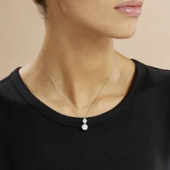 Histoire d'Or Collier Shirine Argent Blanc Perle De Culture Et Oxyde De Zirconium Discount