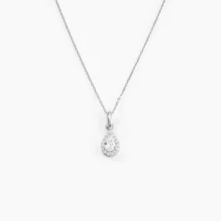Histoire d'Or Collier Silvette Argent Blanc Oxyde De Zirconium Best