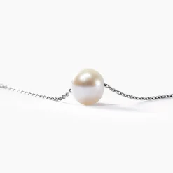 Histoire d'Or Collier Sissy Or Blanc Perle De Culture or blanc perle nacre Discount