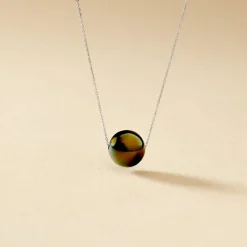 Histoire d'Or Collier Sissy Or Blanc Perle De Culture De Tahiti or blanc perle nacre noire Hot