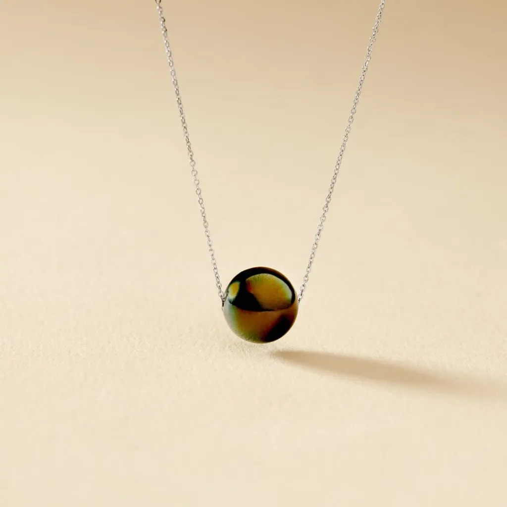 Histoire d'Or Collier Sissy Or Blanc Perle De Culture De Tahiti or blanc perle nacre noire Hot