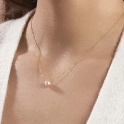 Histoire d'Or Collier Sissy Or Jaune Perle De Culture or jaune perle rose