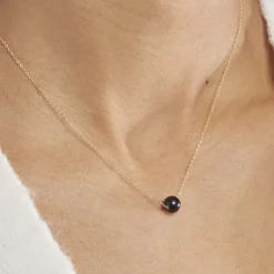 Histoire d'Or Collier Sissy Or Jaune Perle De Culture or jaune perle nacre noire Clearance