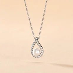 Histoire d'Or Collier Sohaliaae Argent Blanc Perle De Culture Et Oxyde De Zirconium Outlet