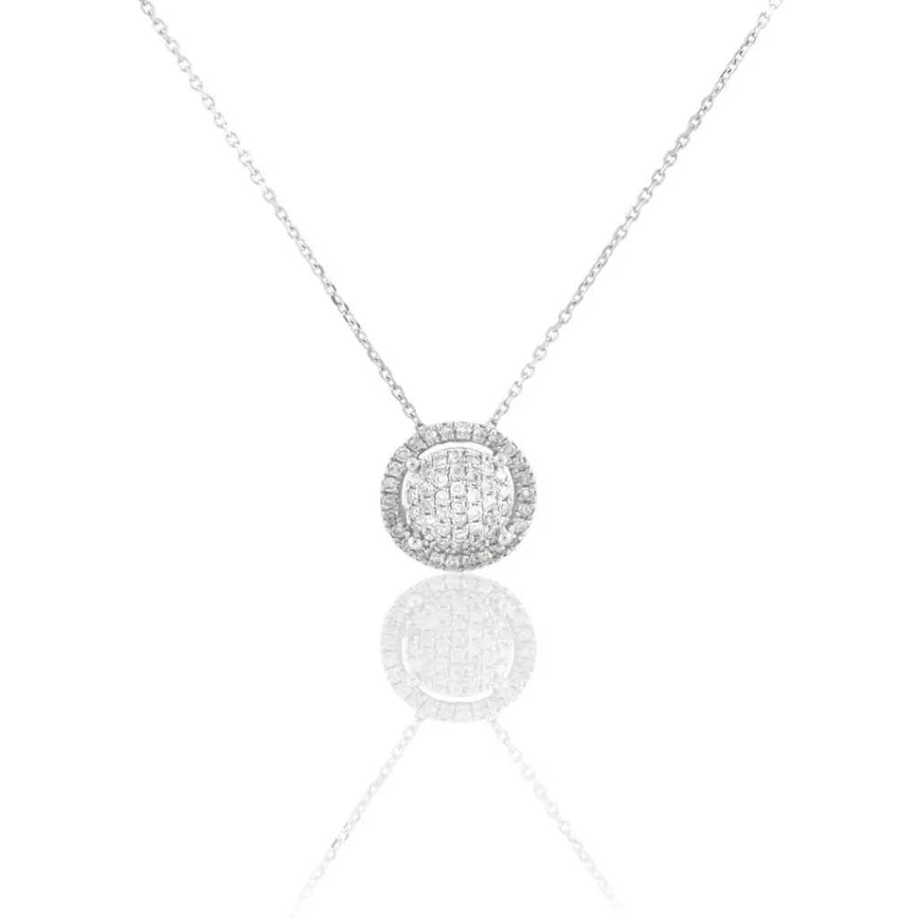 Histoire d'Or Collier Soleil D'hiver Or Blanc Diamant Outlet