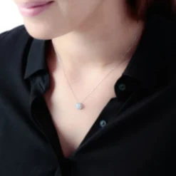 Histoire d'Or Collier Soleil D'hiver Or Blanc Diamant Outlet