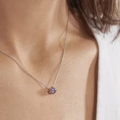 Histoire d'Or Collier Solitaire Argent Blanc Rio Santa Teresa Oxyde De Zirconium argent blanc oxyde