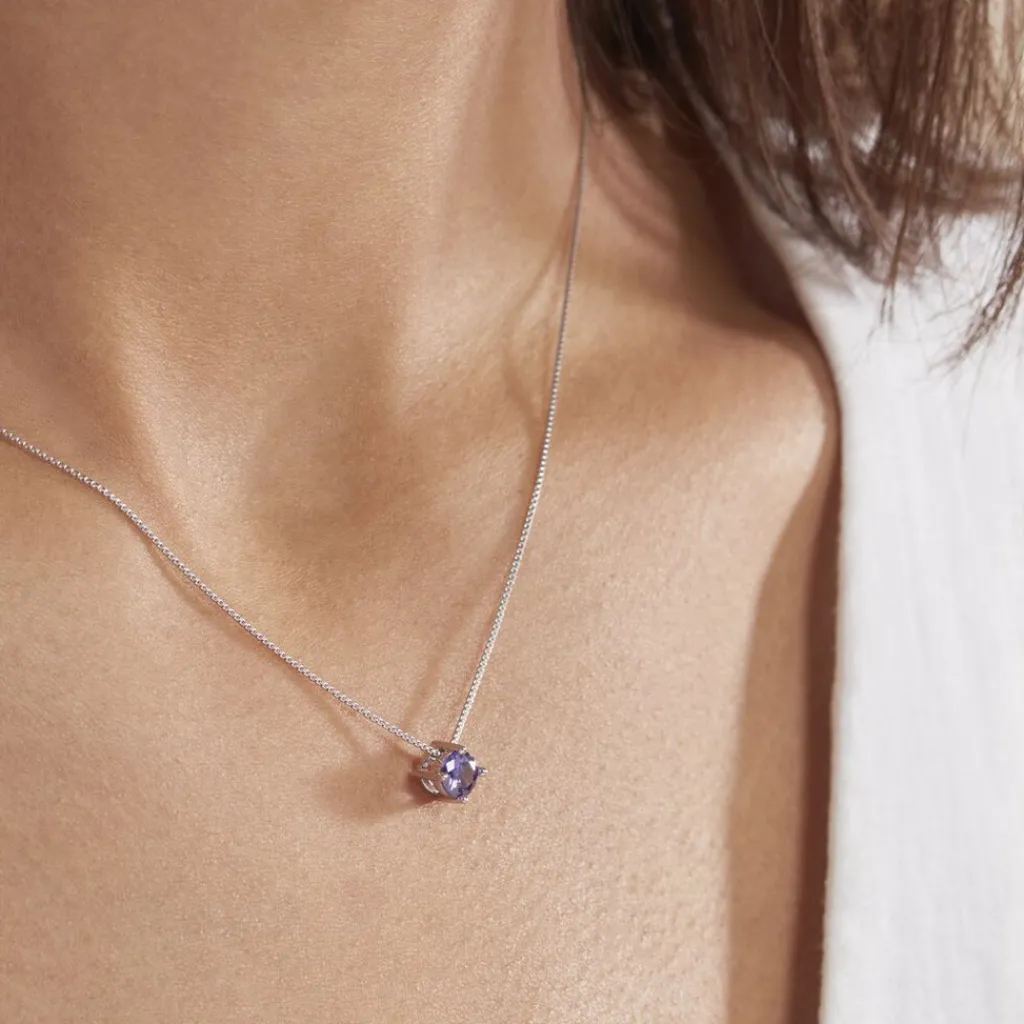 Histoire d'Or Collier Solitaire Argent Blanc Rio Santa Teresa Oxyde De Zirconium argent blanc oxyde