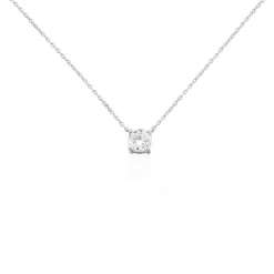 Histoire d'Or Collier Solitaire Victoria Platine Blanc Diamant Discount