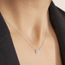 Histoire d'Or Collier Star Or Blanc Oxyde De Zirconium Best