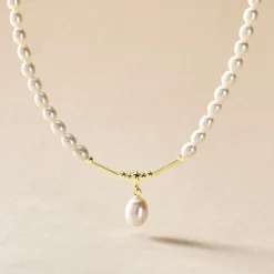 Histoire d'Or Collier Stella-rose Or Jaune Perle De Culture Discount