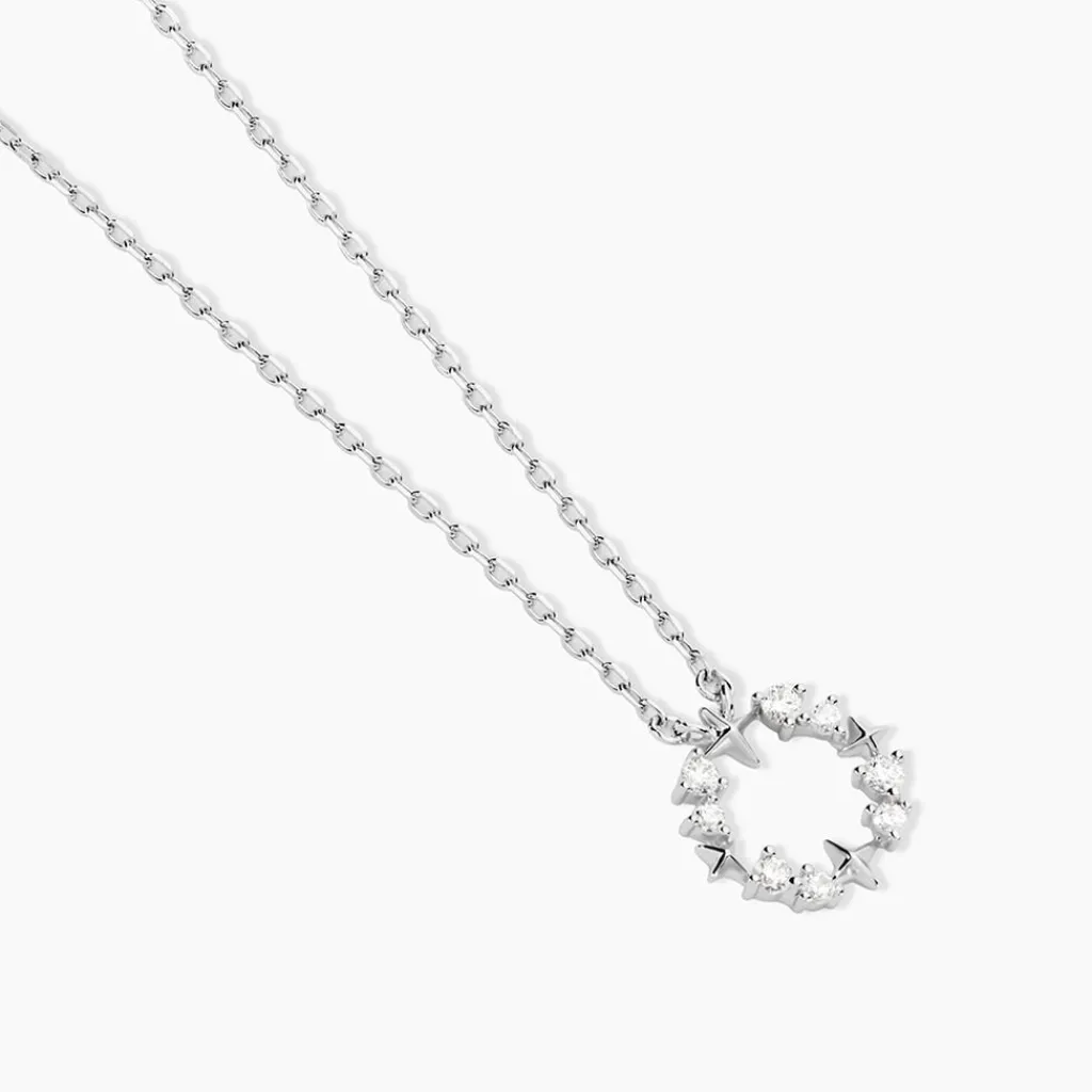 Histoire d'Or Collier Sueda Argent Blanc Oxyde De Zirconium