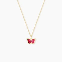 Histoire d'Or Collier Sulivia Papillon Or Jaune Hot