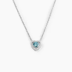 Histoire d'Or Collier Suzon Argent Blanc Oxyde De Zirconium argent blanc oxyde bleu sky Clearance