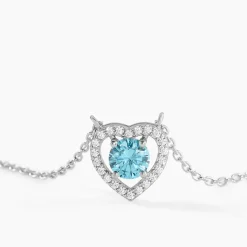 Histoire d'Or Collier Suzon Argent Blanc Oxyde De Zirconium argent blanc oxyde bleu sky Clearance