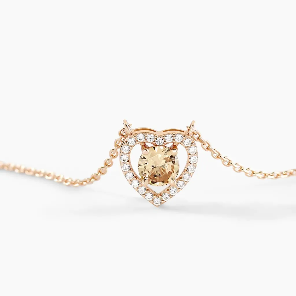 Histoire d'Or Collier Suzon Argent Rose Oxyde De Zirconium argent rose oxyde champagne Sale