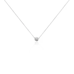 Histoire d'Or Collier Swanny Argent Blanc Oxyde De Zirconium New
