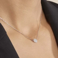 Histoire d'Or Collier Swanny Argent Blanc Oxyde De Zirconium New