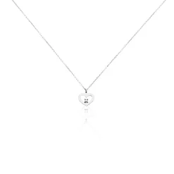Histoire d'Or Collier Sweet Heart Or Blanc Diamant Hot