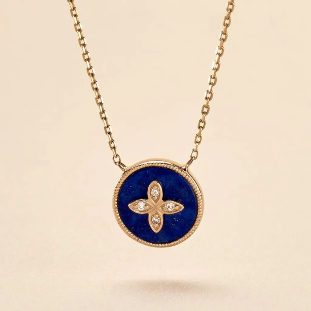 Histoire d'Or Collier Talisman Or Jaune Lapis Lazuli Diamant or jaune lapis lazuli bleu Sale