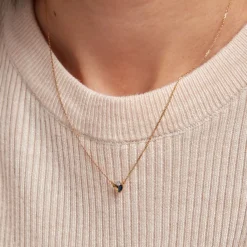 Histoire d'Or Collier Tameka Or Bicolore Saphir Diamant New