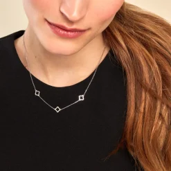 Histoire d'Or Collier Tavie Argent Blanc