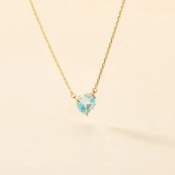 Histoire d'Or Collier Tender Love Or Jaune Topaze or jaune topaze bleu Discount