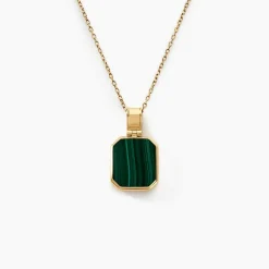 Histoire d'Or Collier Tertiussa Or Jaune Malachite Online