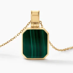 Histoire d'Or Collier Tertiussa Or Jaune Malachite Online