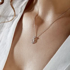 Histoire d'Or Collier Theanna Or Blanc Diamant Outlet