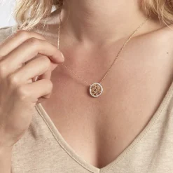 Histoire d'Or Collier Theolina Plaqué Or Jaune Oxyde De Zirconium Sale