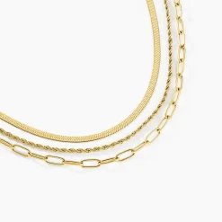 Histoire d'Or Collier Thika Acier Jaune Clearance