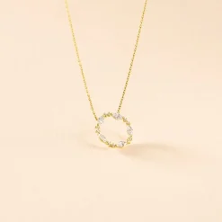 Histoire d'Or Collier Tiara De Zirconium or jaune oxyde New