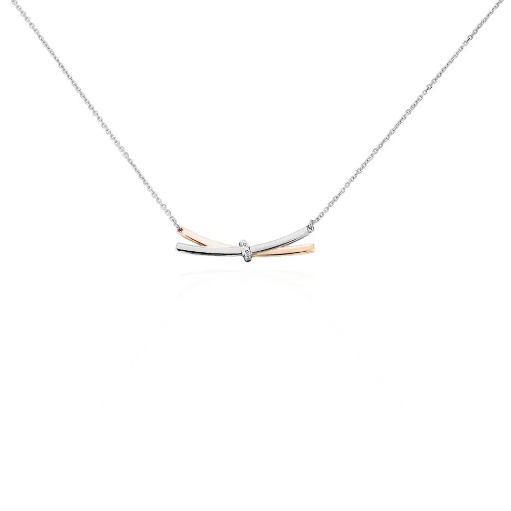 Histoire d'Or Collier Tonnia Or Bicolore Diamant New