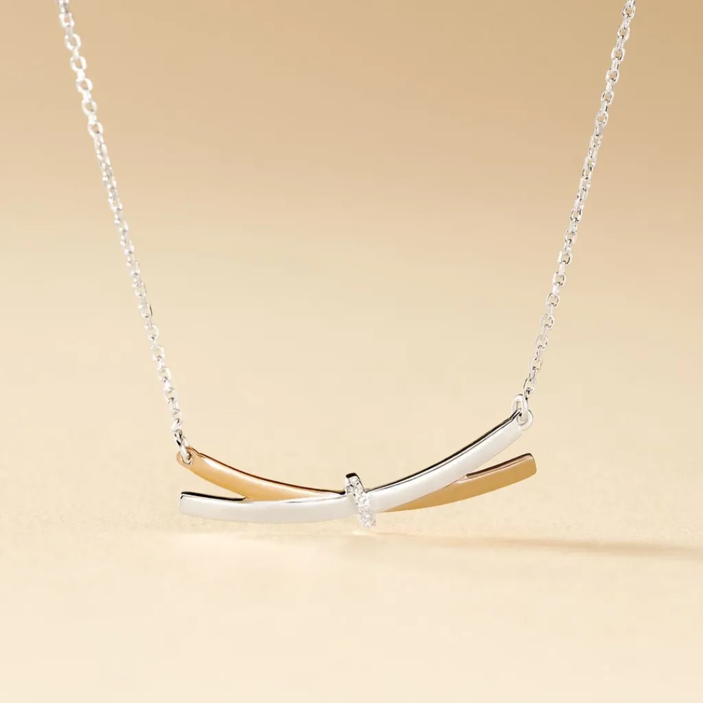Histoire d'Or Collier Tonnia Or Bicolore Diamant New
