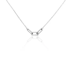 Histoire d'Or Collier Trait D'union Argent Blanc Oxyde De Zirconium Hot