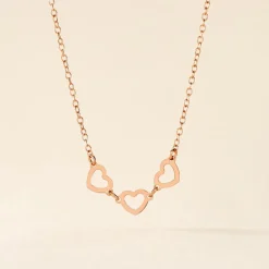 Histoire d'Or Collier Trinity Argent Rose New