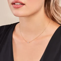 Histoire d'Or Collier Tryphena Or Jaune Diamant Synthétique Sale