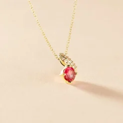 Histoire d'Or Collier Tyana Plaqué Or Jaune Pierre De Synthese Et Oxyde De Zirconium Outlet