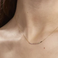 Histoire d'Or Collier Una Or Jaune Diamant New