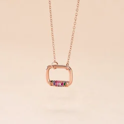 Histoire d'Or Collier Urban Call De Synthese Oxyde De Zirconium argent rose pierre Best