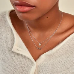 Histoire d'Or Collier Urielle Argent Blanc Sale