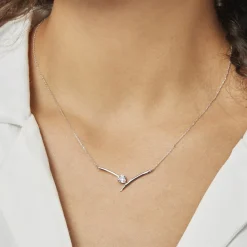 Histoire d'Or Collier Valeriana Or Blanc Oxyde De Zirconium Online